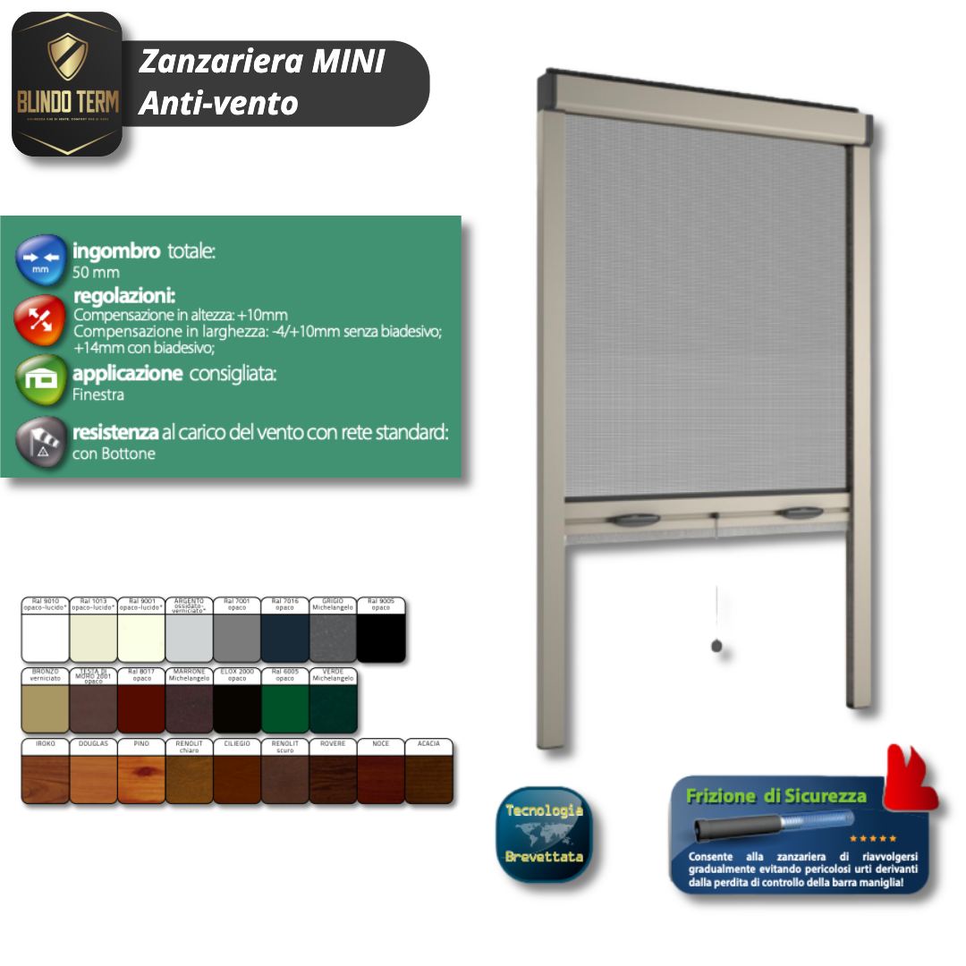 Zanzariera Mini Anti-vento